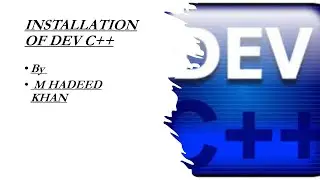 Simple installation of DEV C++