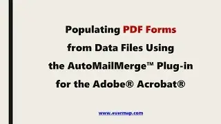 Populating PDF Forms with Excel Data Using AutoMailMerge