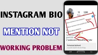 Instagram Bio Mention Not Working // Instagram Bio Mention Problem
