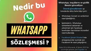 WhatsApp Sözleşmesi Nedir ? | Whatsapp Sözleşme İptali