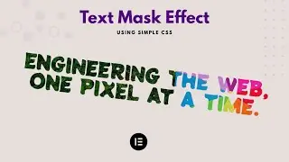 How to Add TEXT MASK EFFECT with Elementor