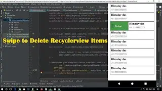 Swipe to Delete Recyclerview Items 