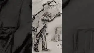 рисую Виктора углем