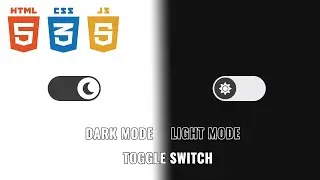 Dark & Light mode custom toggle switch | HTML, CSS & JS