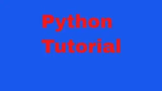Python Tutorial