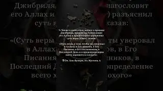 Суть веры в том, чтобы ты уверовал в… Сахих Бухари и Муслима.