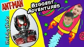 Antman Adventure  + Rocket to the Moon Worlds Biggest Adventure Eggs HobbyKidsVids