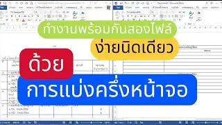 แบ่งครึ่งหน้าจอเป็นสองส่วน ทำงานพร้อมกันสองไฟล์ ง่ายนิดเดียว