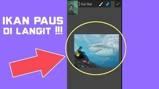 Cara Edit Foto Ada Ikan Paus Di Atas Langit dengan android