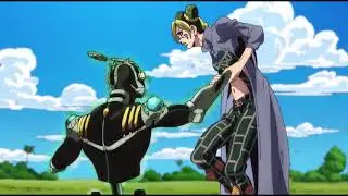 Jolyne belly punch (japanese and english)
