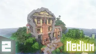 Средний дом из берёзы в Minecraft