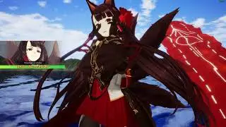 Azur Lane Crosswave - Akagi and Kaga Aircraft Carrier Gameplay