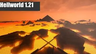 Hellworld and Infdev Far Lands in Minecraft 1.21