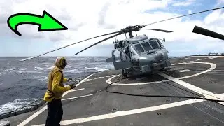 The Difficulty of Helicopter Landings in Rough Seas