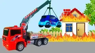 Мультики про машинки для детей - Трактор потерял Слайм - Пожарная машина тушит пожар