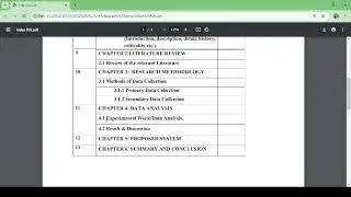 Index in Research project | Thesis Index contents |Well formatted Index