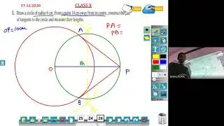 Class 10 |  NCERT EX 11.2 | Q 1 | Construction |  Construction of Tangents from an external point