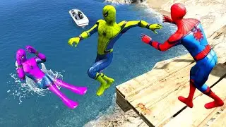 Colourfull Spiderman Jumping Highest Building (Euphoria Ragdolls)-Ep 79