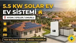 5.5 KW SOLAR EV SİSTEMİ AYDIN / EFELER / UMURLU #aydın #solar