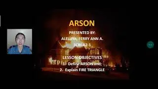 ARSON - FORENSIC CHEMISTRY AND TOXICOLOGY