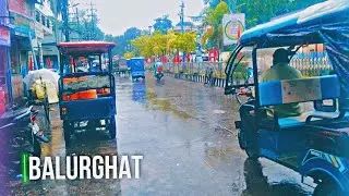 Rain Walk In Balurghat 🌧️☔ | West Bengal | Small Town | City Of Drama | Aesthetic Vlog | Walk