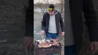 Жареное мясо на реке Сулак!