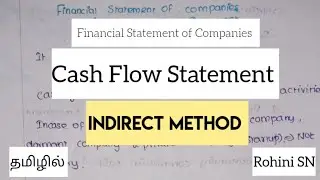Cash flow Statement - Indirect Method in Tamil / Financial Statement of Companies