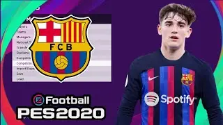 Pes 2020 - Update Gavi Barcelona FC - Option file pes 2020 PS4