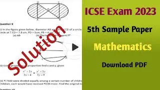 5th sample paper solution | download PDF | icse Exam 2023 | class 10 maths  | board exam icse 2023 |