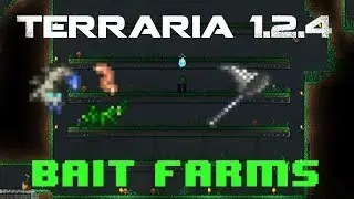 Terraria 1.2.4 - Bait Farm - Truffle worms, grasshoppers, and worms
