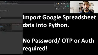 Python : Import Google Spreadsheet without authorization or password