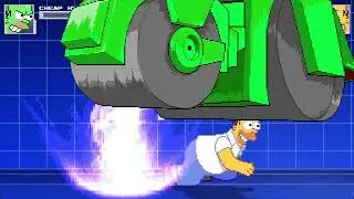 MUGEN Fight | Cheap Homer Kut Out VS Cheap Homer Simpson Type