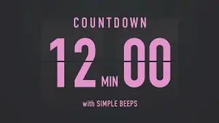 12 Minutes Countdown Flip Clock Timer / Simple Beeps 💕🖤