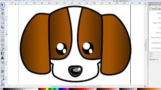 Inkscape Drawing Tutorial - How To Draw Cute Dog Using Inkscape