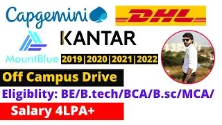 CapgeminiGlobalEdge | MountBlue Off Campus Drive 2019|2020|2021|2022-Batch  |  Any Degree Apply