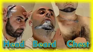ASMR / Head / Beard / Chest Razor shave asrmr