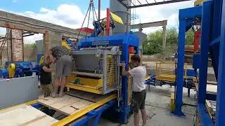 Пусконаладка автоматического вибропресса Рифей Буран 2А для производства поребриков