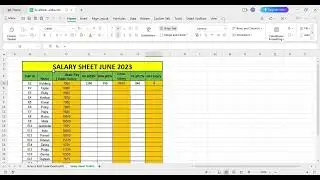 Salary sheet in excel #trick02