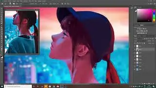 City (SPEEDPAINT) anime girl painting