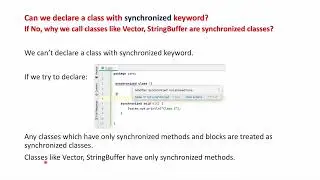 Can we declare a class with synchronized keyword?