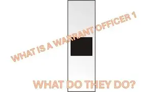 What is the Job of A WO1 Warrant Officer 1?