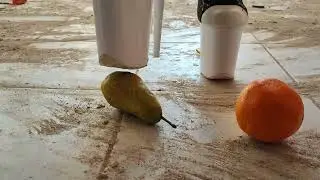 Pear and orange crush under 8 inch plarform heels boots