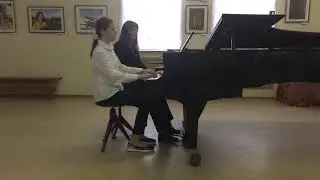 Фортепианный дуэт Веселова Анастасия-Римская Е.В.  Чайковский обр. Л. Жульевой «Песня жаворонка»