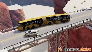 🔴 Carros vs Ponte em Colapso e Teste de colisão - Beamng Drive #24 ❘ Car Crash