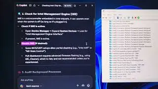 Disable/ enable Intel Management Engine (Win11)