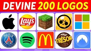 Devine le LOGO en 1 SECONDE ⏱️🧠✅ | 200 Logos Célèbres | Quiz Logos 2024