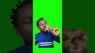 Man Eating Bone Meme Green screen