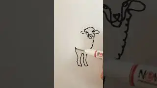 Sheep 🐑 oneline #easydrawing #subscribe #shorts
