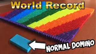 Guinness World Record - Most mini dominoes toppled (3.202)