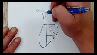 6 different animal drawings from the letter P
